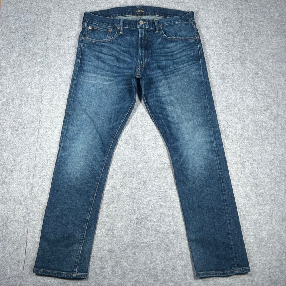 Polo Ralph Lauren Denim Jeans Men 34x30 Blue Sullivan Slim Fit Stretch Casual
